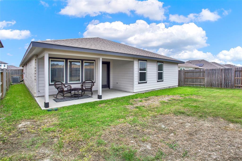 Great fenced in back yard.