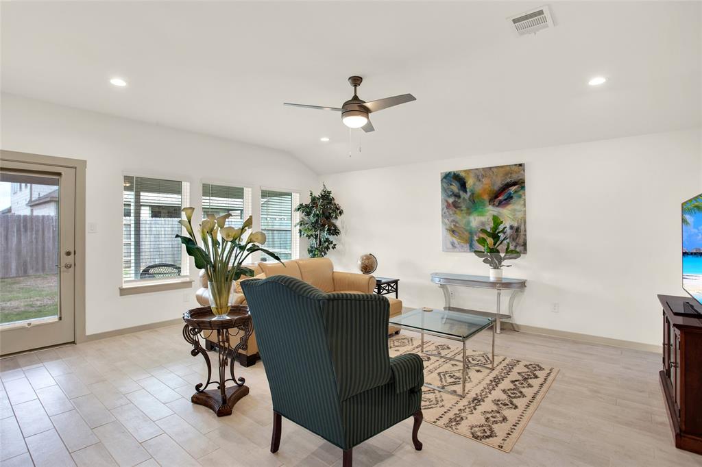 Family Room open to the Gourmet Kitchen.