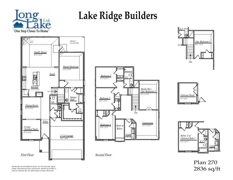 Plan 270 features 4 bedrooms, 2 full baths, 1 half bath and over 2,800 square feet of living space.