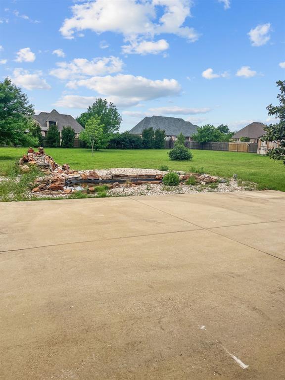 Backyard extended patio view