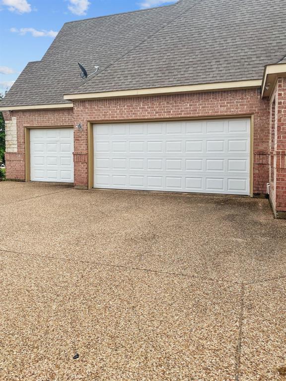 View of three car garage