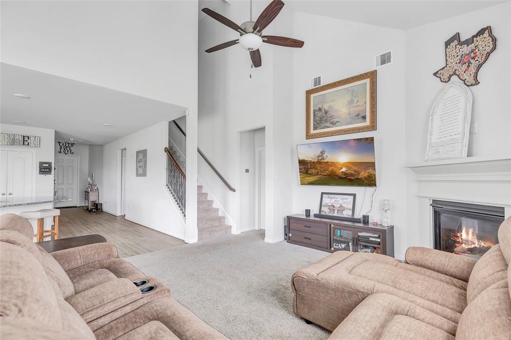 Tall Ceilings overlooking family room