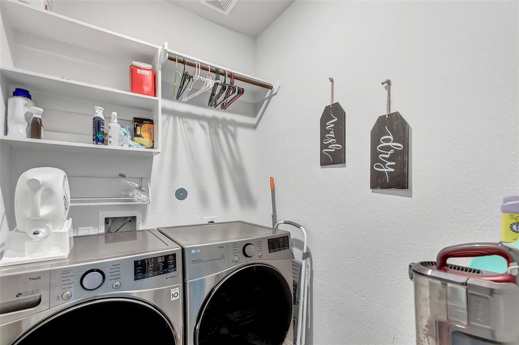 Laundry room with storage