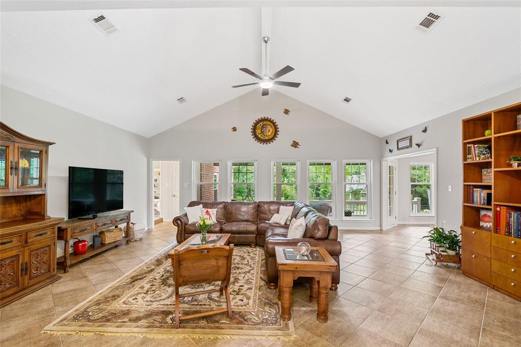 Tall ceilings and large picturesque windows draws you in.