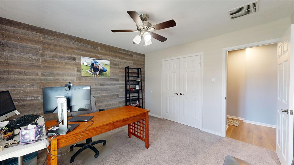 Bedroom in front of the home.