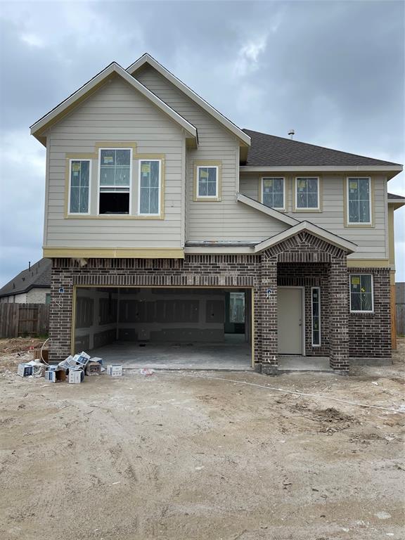 New Construction- Chesmar Homes "Capeside” Plan. Two Story 3 Bed/2.5 Baths, Flex Room , 2-car Garage, 2nd Floor Covered Balcony. Foyer leads into up to a Naturally Lit Open Floor Plan. Kitchen Features Beautiful 42" Uppers w/ 3 CM Quartz, Eat-in Kitchen Island. Main Suite offers Attached Bath w/ Dual Vanities, Oversize Shower, & Walk-in Closet w/Convenient Access to Laundry Room. Upgraded Wood Tile Flooring Sweeping Though Main Living Area. Stainless GE Appliance Pkg, PEX Plumbing, 2” Faux-Wood Cordless Blinds in All Operable Windows, Double-pane LoE3 Colored Insulated Vinyl Windows, Energy Efficient Light Pkg, Automatic Garage Door Opener, 1st Floor All 4 Sides Brick, Full Gutters, Gas Line to Patio Fully Sodded Lot, Front & Back Sprinkler System + Landscape Pkg all included! For more info, contact Chesmar Homes in The Groves Courtyard Collection- Where Every Home is in a Cul-de-sac. Projected Completion June/July 2024.