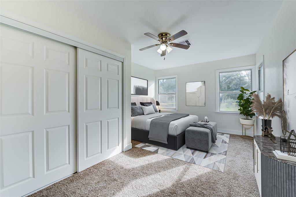 Retreat to the spacious master bedroom with roomy walk-in closet. (Some virtual staging may be present)