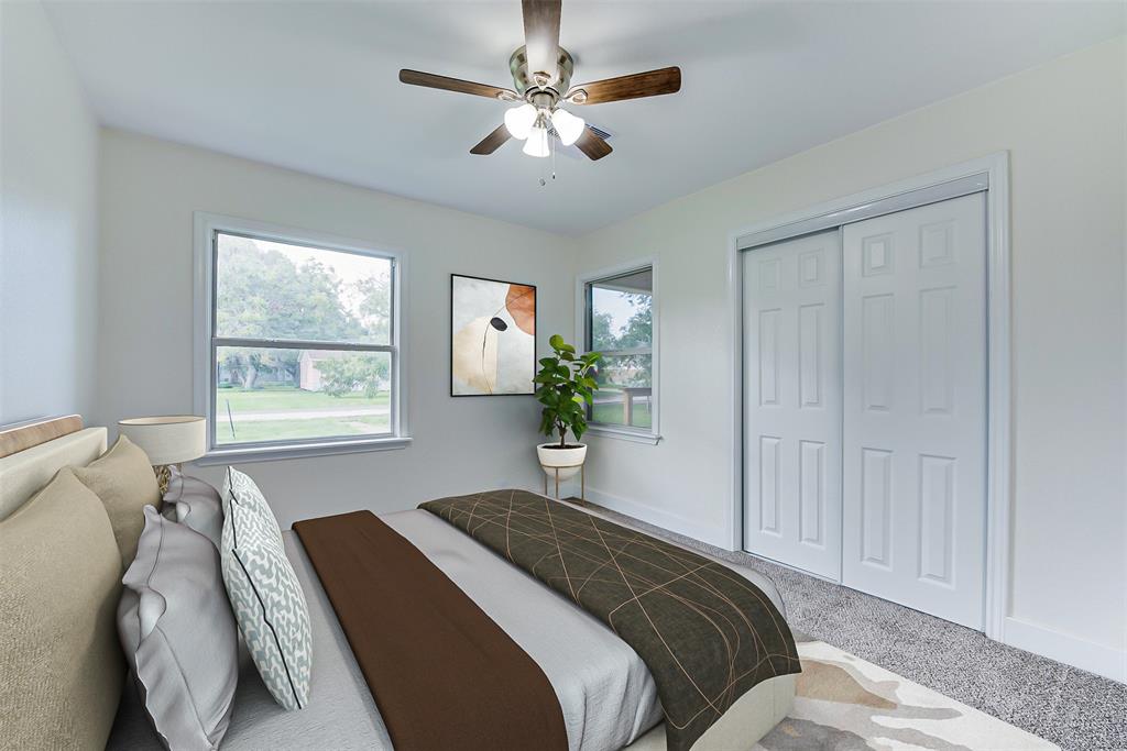 Bedroom number three gives kids their own retreat or makes a perfect home office. (Some virtual staging may be present)