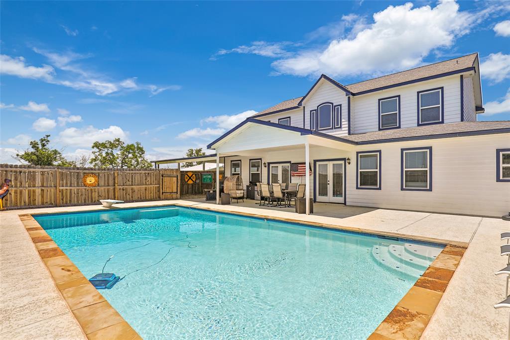 Privacy fenced in pool area