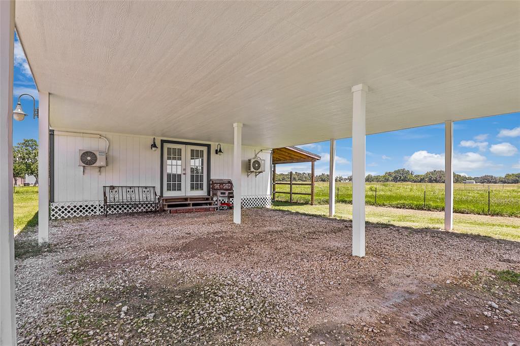 Carport and She shed entrance