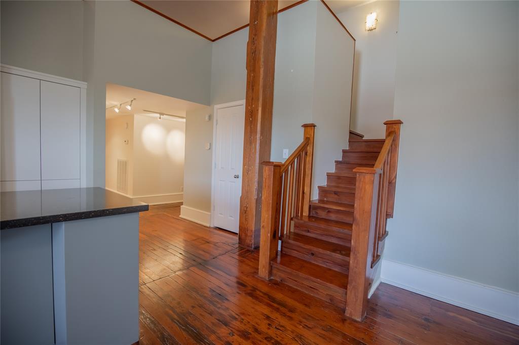 The steps up into the Loft second bedroom with walk in closet