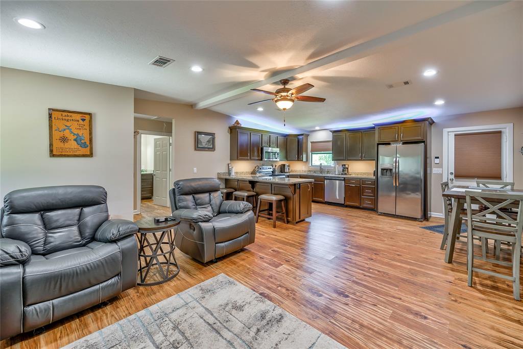 OPEN CONCEPT INTO KITCHEN AND LIVING AREA