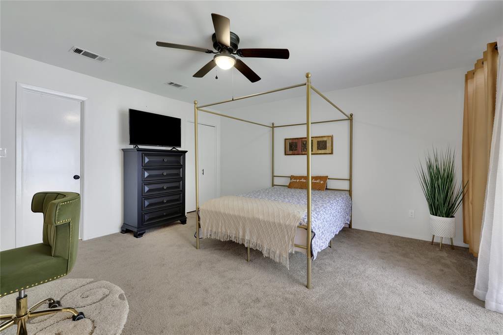 Spacious primary bedroom on the second floor