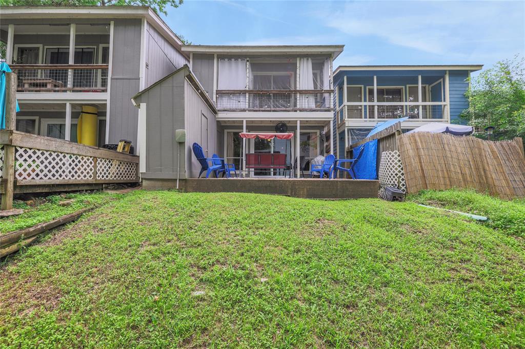 Relax on the back patio after a day on the lake!