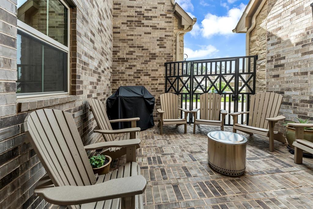 Beautiful and spacious gated courtyard.