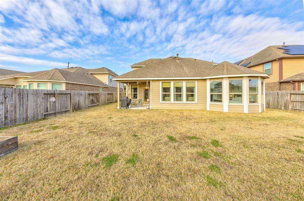 Fully fenced back yard