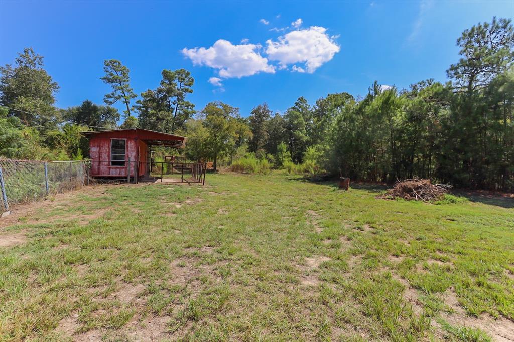 Tack house and pasture area