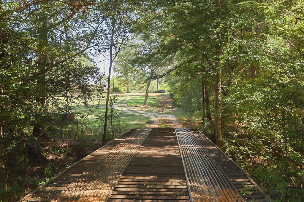 On your way in or out you will cross this custom built bridge.