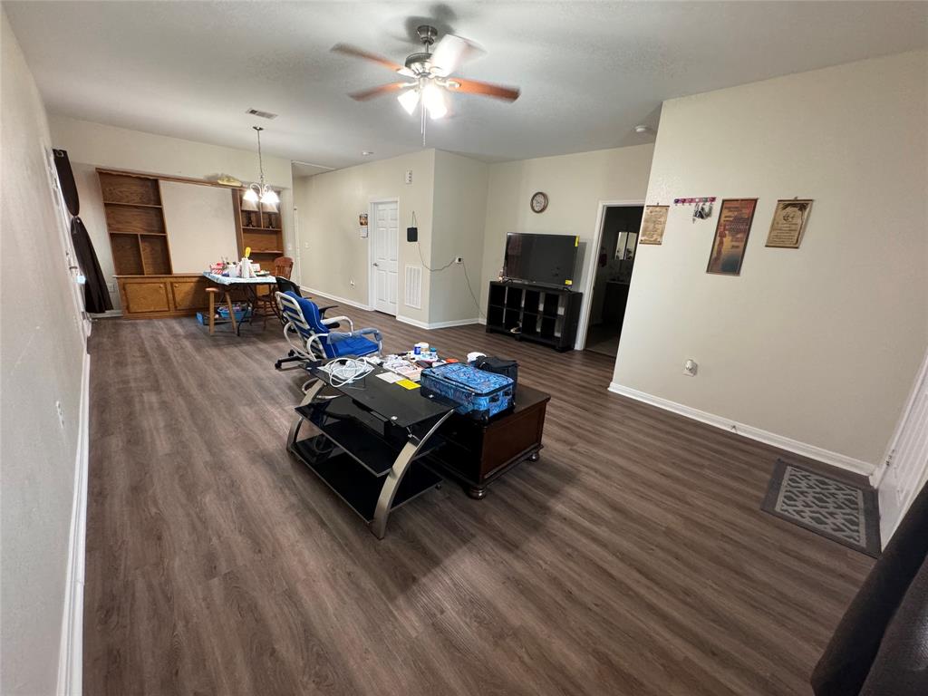 Large open Living and Dining room ready for memories to be made