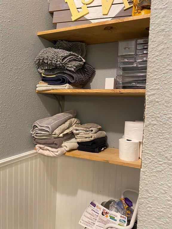 Linen Shelf in Primary Bathroom