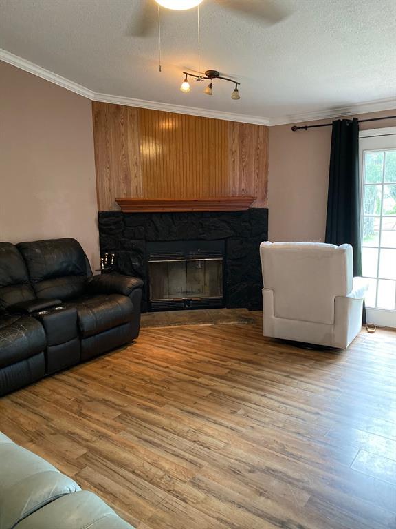 Wood burning Fireplace in Family Room