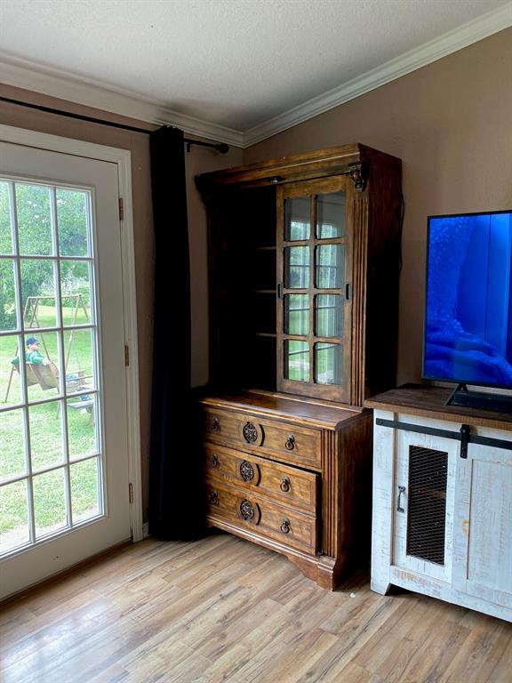 Family Room with French Doors to back yard