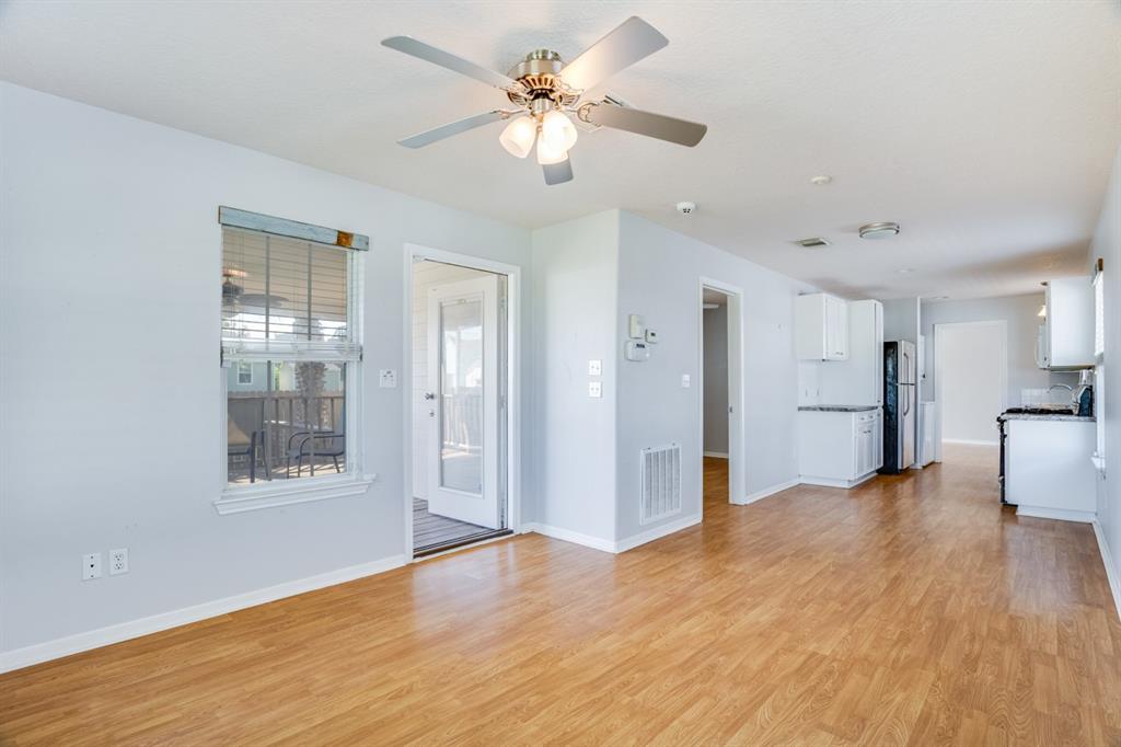 A side entrance from the porch into the home.