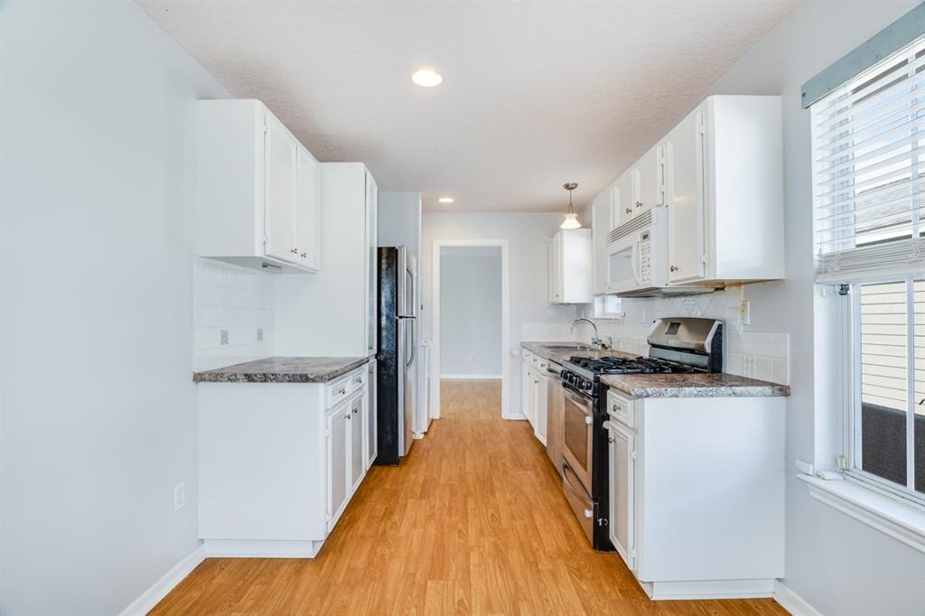 Direct view of the galley kitchen.