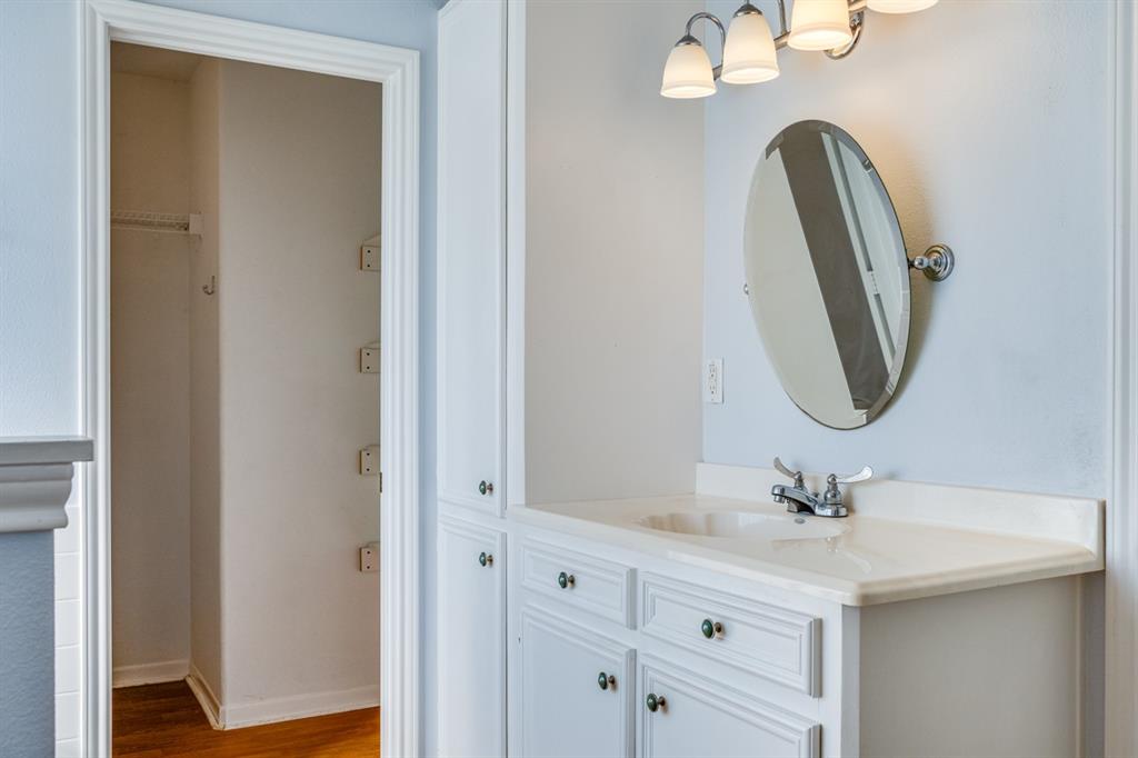 One of two vanities in the Primary bath.