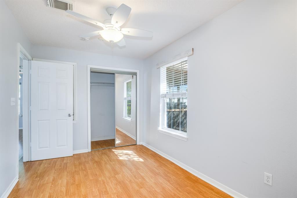 California closets in secondary bedroom.