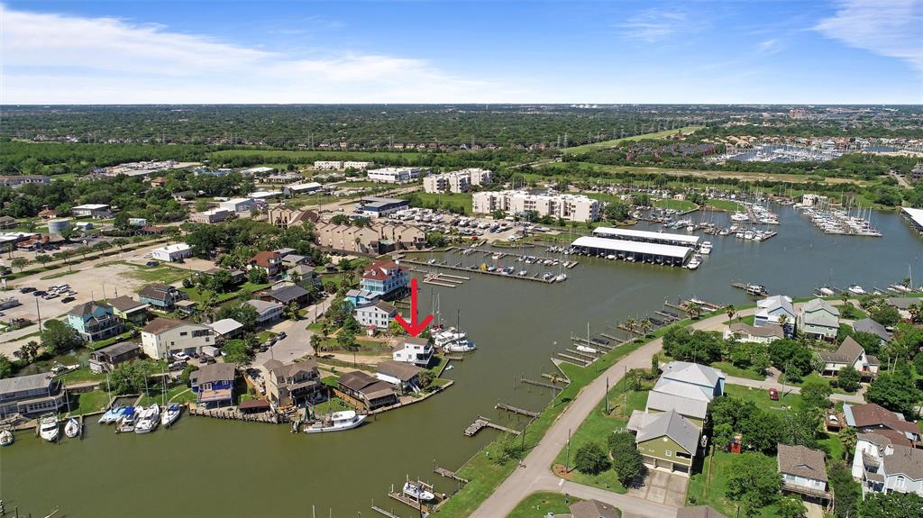 Aerial Shot of the surrounding marina and piers