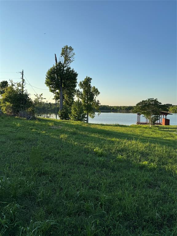 Looking from the top of the lot towards the water.