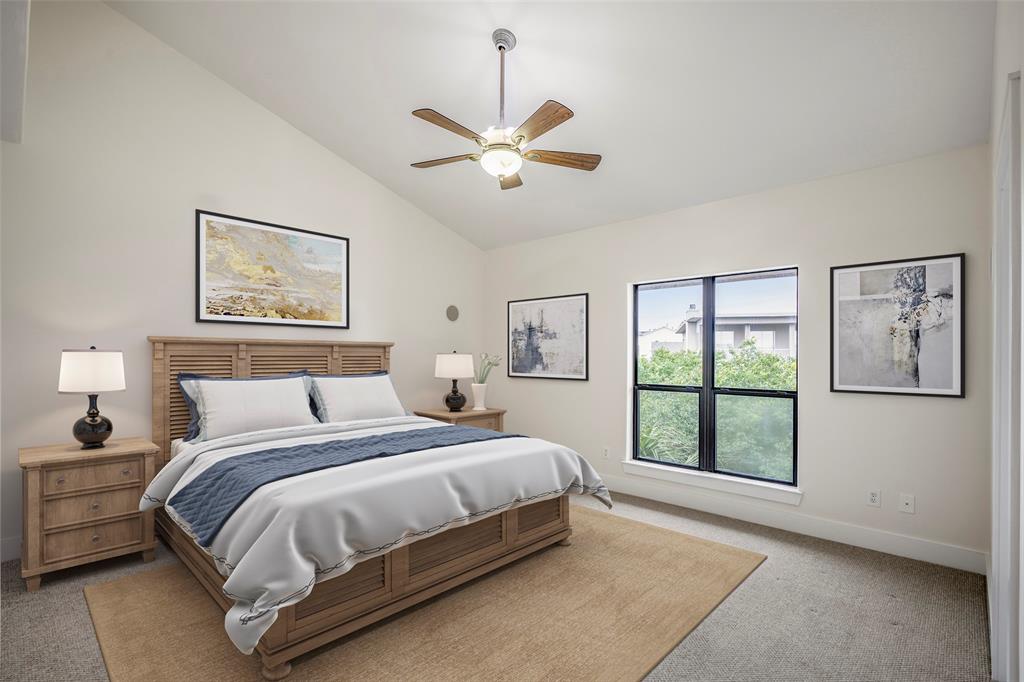 Virtually staged 3rd floor bedroom