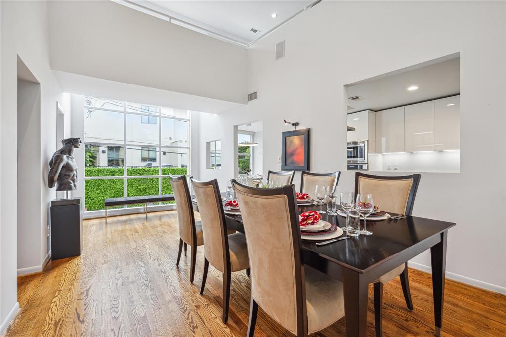 The Dining Room has an opening to the Kitchen.