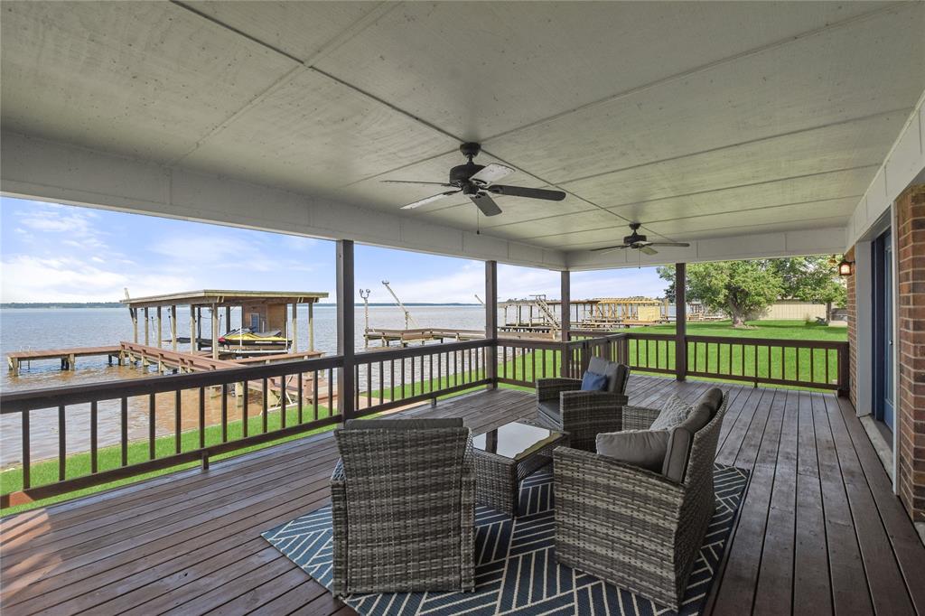 Porch is large enough for a lounge area and a table too for al fresca dining