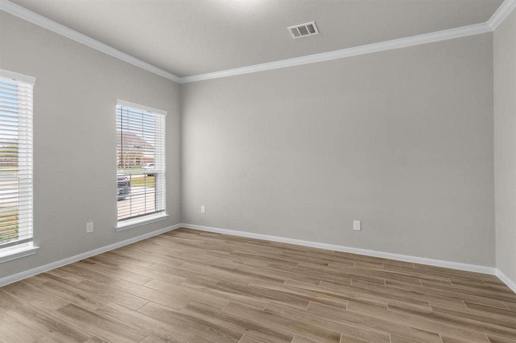 Office area with double glass doors