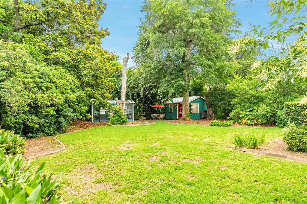 View toward Creek, Casita & Greenhouse