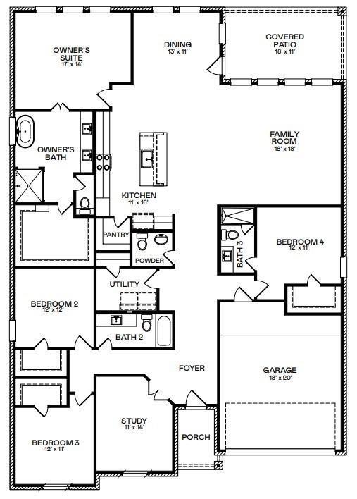 Floor plan of the house.