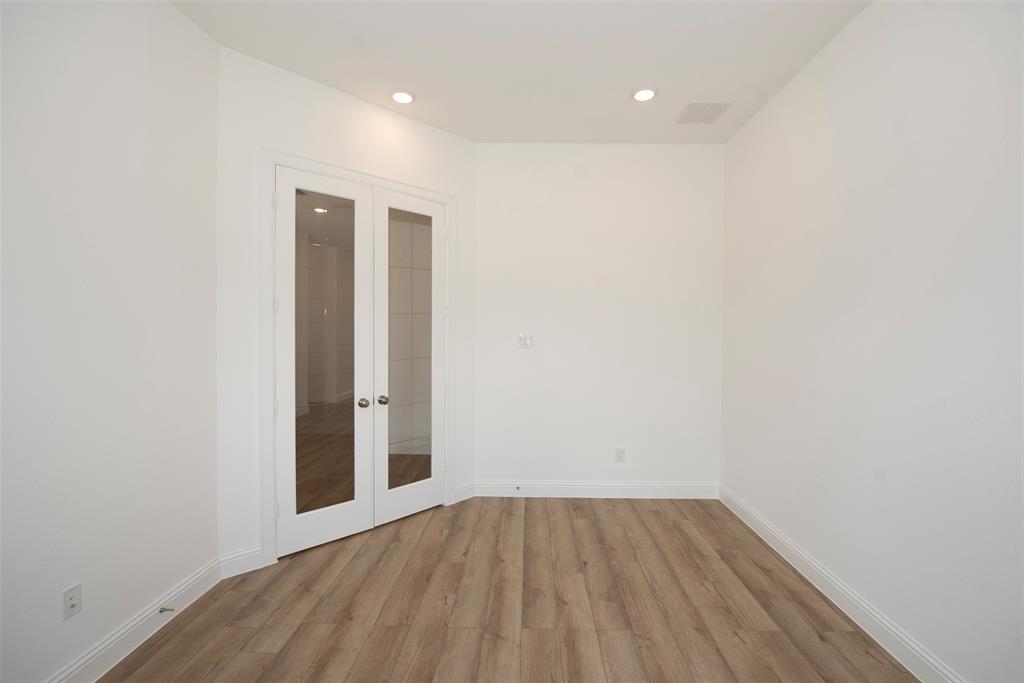 Another view of the terrific space in the home office. Will easily fit a large desk as well as adding shelving for your books or even a credenza.