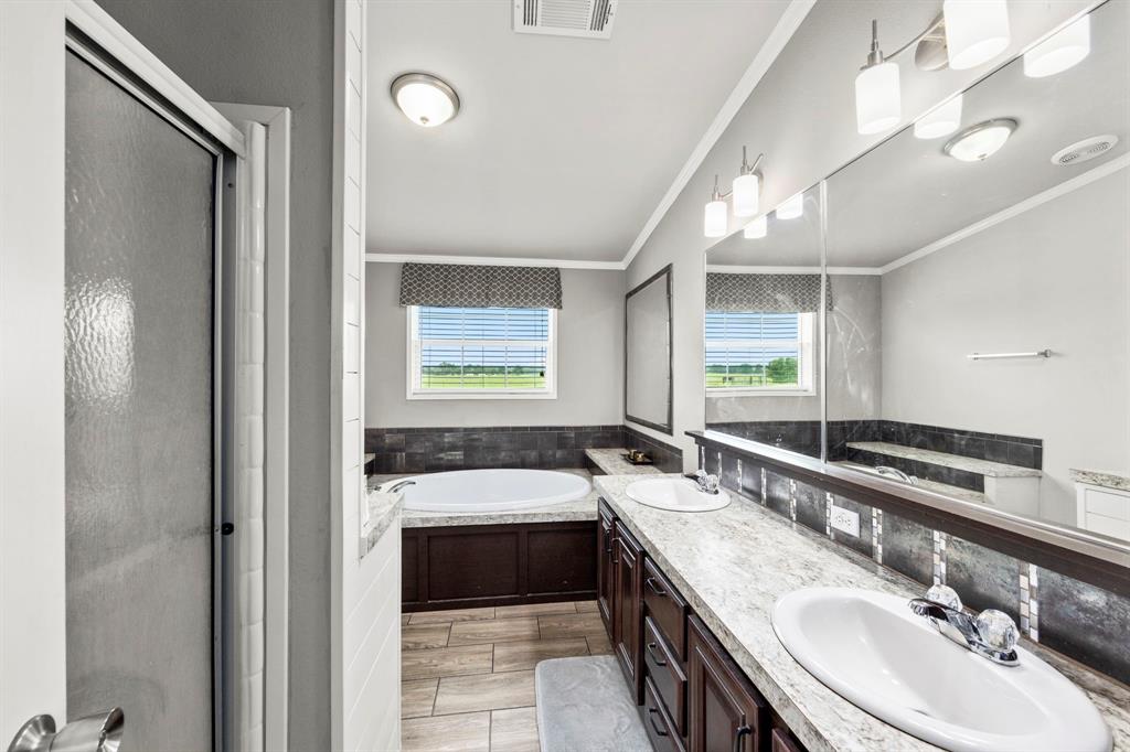 Let your stress melt away while enjoying your bubble bath and looking out the window at your back pasture