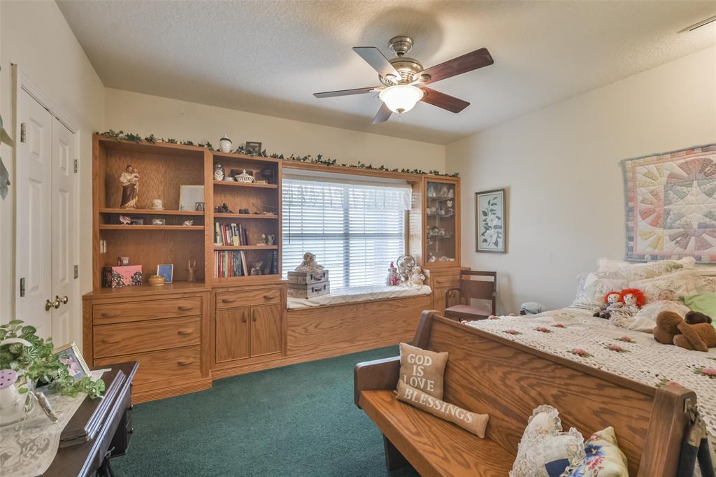 Guest Bedroom with custom built-ins.