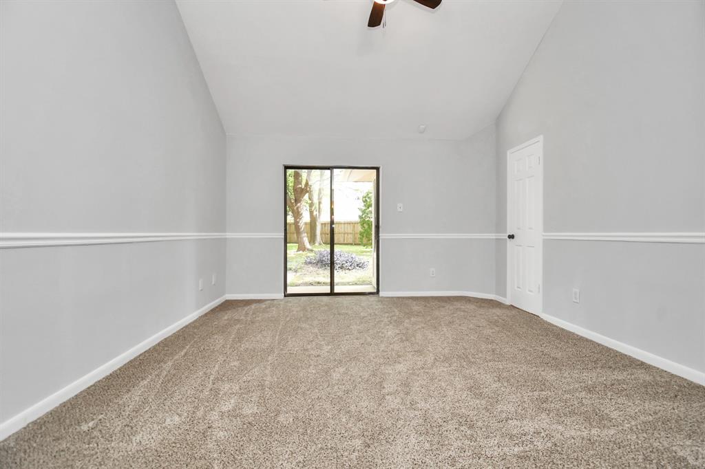 Master suite downstairs with direct access to your huge backyard space!