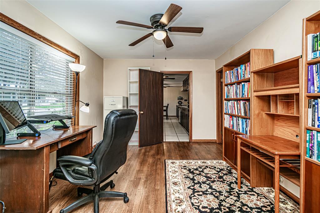 Office or playroom right off the kitchen.