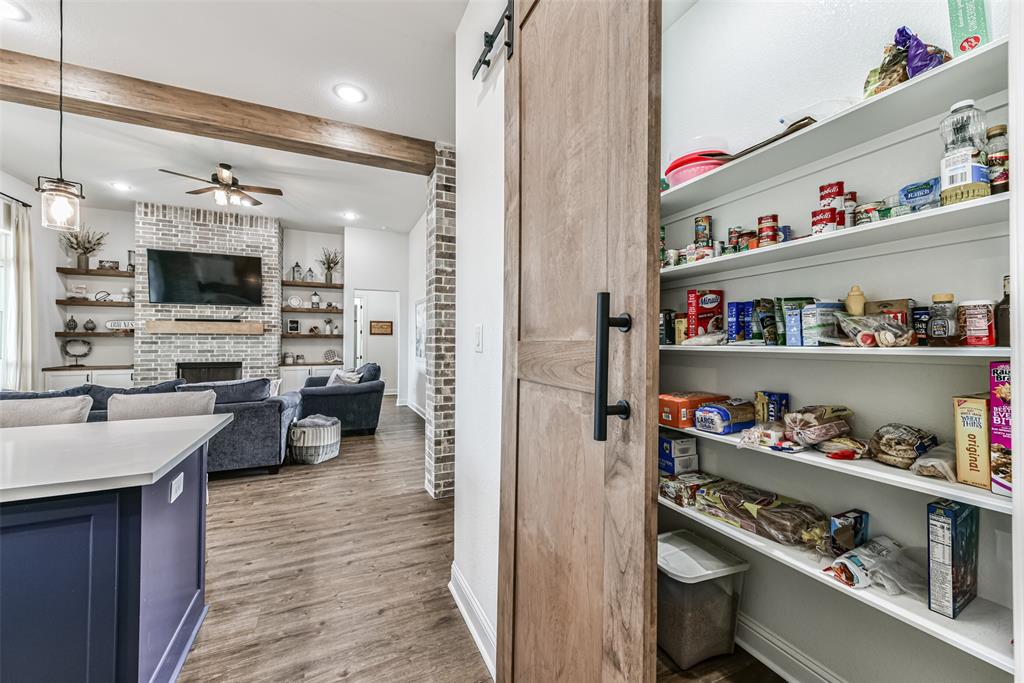 Custom barn door for pantry.