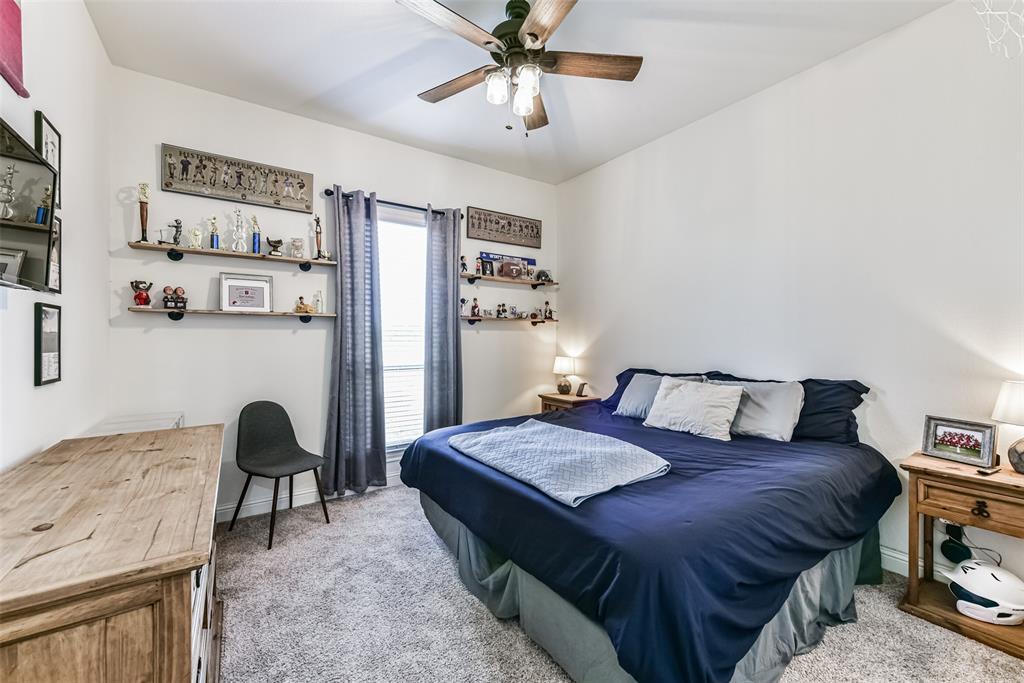 Bedrooms have room closets and plush carpet.