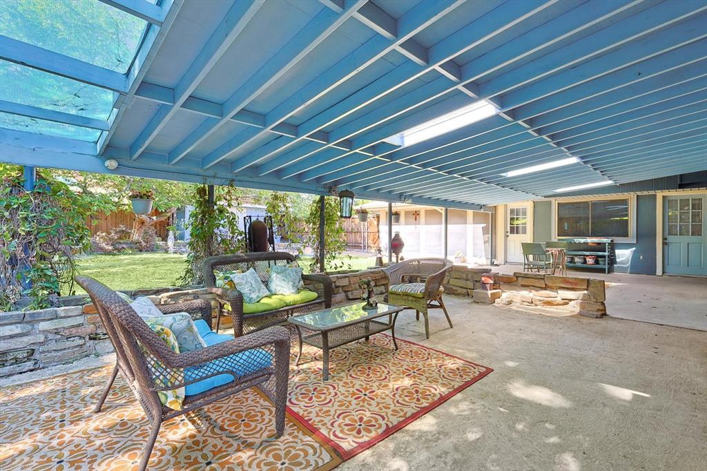 Three skylights in the patio cover so you can still enjoy the sun while being protected