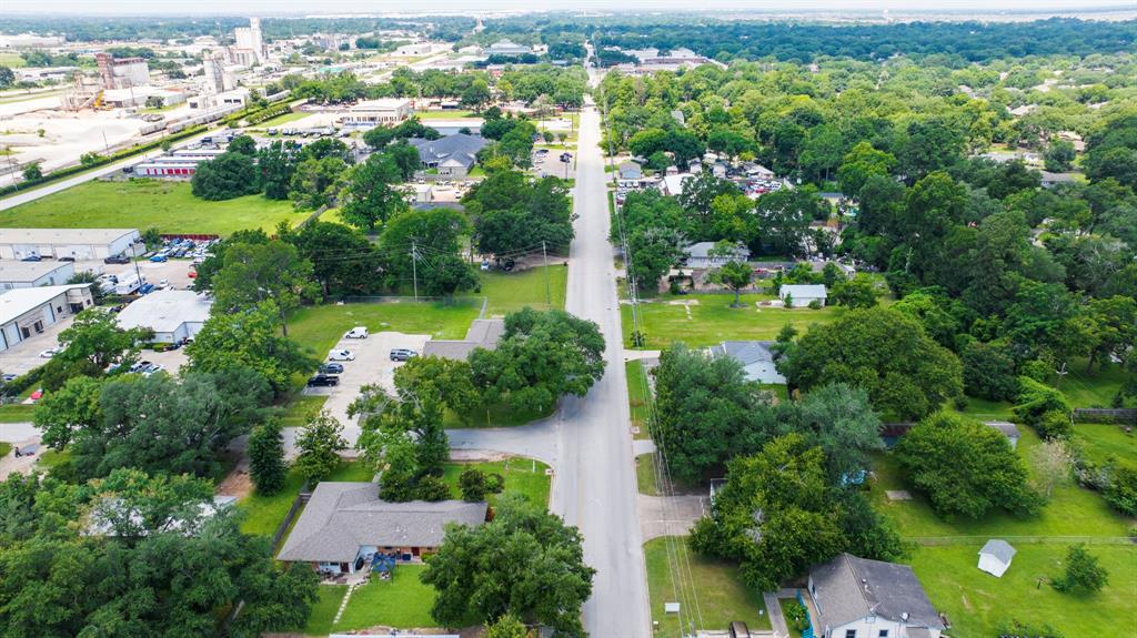 View of East 5th Street heading west into old town Katy.