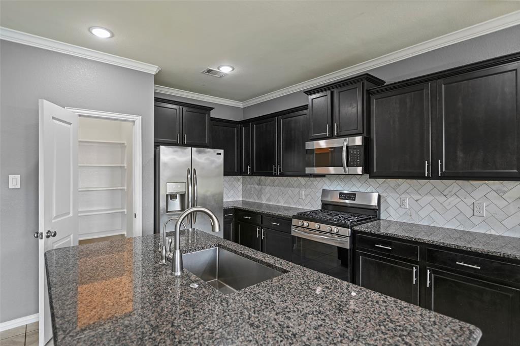 Open kitchen with excellent counter space