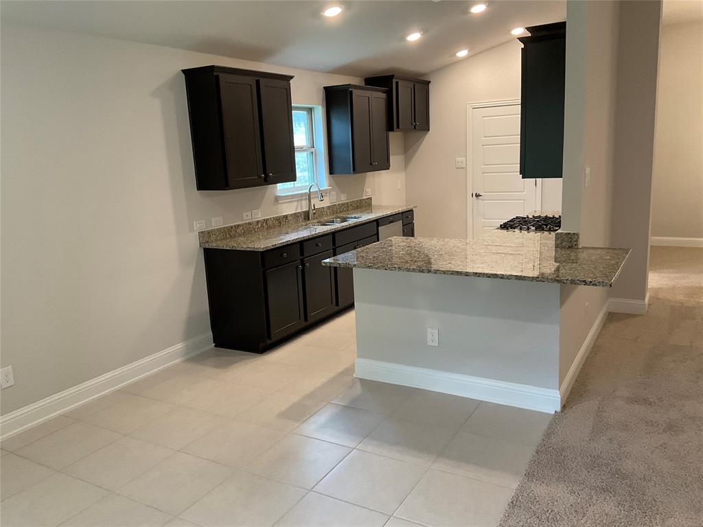 Kitchen open to breakfast room