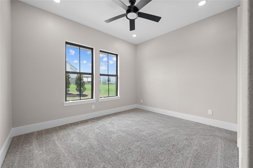 Let’s take you outside to the covered backyard where you will gather around the fireplace for warmth sharing stories and enjoying each other’s company. Patio features tongue and groove accent ceiling here. Built-in summer kitchen will include a fridge, sink, propane/gas grill, storage, and a gas log fireplace.